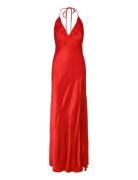 Yve Halter Dress Maxikjole Festkjole Red Bardot