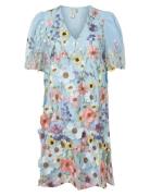 Yasflowering Ss Dress New - Show Kort Kjole Blue YAS