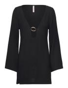 Beach Ls Ring Dress Strandklær Black Hunkemöller