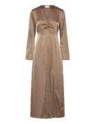 Kamey Dress Maxikjole Festkjole Brown Noella