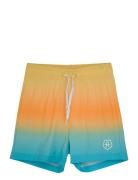 Swim Shorts, Aop & Magic Badeshorts Orange Color Kids