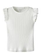 Nmfhalina Ss Top Tops T-shirts Sleeveless White Name It