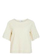 Vimirna O-Neck 2/4 Top Tops T-shirts & Tops Short-sleeved Cream Vila