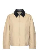 Cotton Jacket With Contrasting Collar Outerwear Jackets Light-summer J...