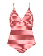 Ibiza Swimsuit Jacquard Badedrakt Badetøy Red Missya