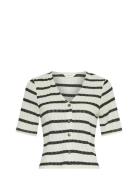 Mschkenja 2/4 Top Stp Tops T-shirts & Tops Short-sleeved White MSCH Co...