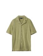 Camp Organic Cotton Terry Shirt Tops Polos Short-sleeved Green Lexingt...