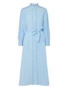 Yasyamina Ls Long Shirt Dress S. Maxikjole Festkjole Blue YAS