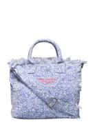 Floral-Print Mini Tote Tote Veske Blue Mango