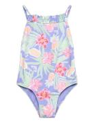 Tropical Story Piece Badedrakt Badetøy Purple Roxy