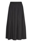 Jorina A-Line Skirt Knelangt Skjørt Black Stylein