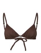 The Hebe Top Swimwear Bikinis Bikini Tops Triangle Bikinitops Brown AY...