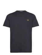 Tennis Graphic Tee Tops T-shirts Short-sleeved Navy Fred Perry