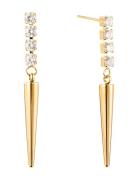 Crystal Peak Earring Øredobber Smykker Gold By Jolima