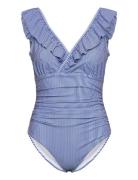 Agnescras Swimsuit Badedrakt Badetøy Blue Cras