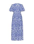 Yasgreena Ss Ankle Dress S. Maxikjole Festkjole Blue YAS