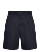 Long Pleated Short Bottoms Shorts Chinos Shorts Navy Fred Perry