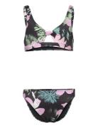 Shadow Floral Bralette Set Bikini Multi/patterned Roxy