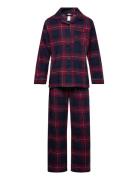 Pyjamas Set Flannel Pyjamas Sett Navy Lindex