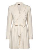 Belted Double-Breasted Cady Romper Bottoms Jumpsuits Cream Lauren Ralp...