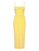 Martini Midi Dress Knelang Kjole Yellow Bardot