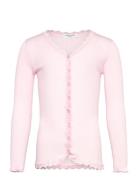 Rkbalta Modal Ls Lace Cardigan Tops T-shirts Long-sleeved T-shirts Pin...