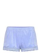 Short Velours Scallop Lace Shorts Blue Hunkemöller
