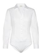 Jdymio L/S Bodystocking Wvn Tops Shirts Long-sleeved White JDY