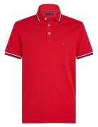 Tipped Slim Fit Seasonal Polo Tops Polos Short-sleeved Red Tommy Hilfi...