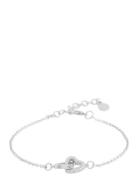 Connected Chain Brace Heart S/Clear Accessories Jewellery Bracelets Ch...