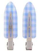 Checkered Clips // 2 Pcs Accessories Hair Accessories Hair Claws Blue ...