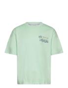 T-Shirt .-- Chasers Tops T-shirts Short-sleeved Green Mango