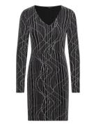 Vmkanz Sibe Ls Short Dress Jrs Kort Kjole Black Vero Moda