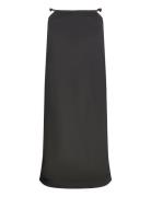 Double Satin Maxi Skirt Knelang Kjole Black Ganni