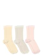 Fine Cotton Rib Socks 3-Pack Lingerie Socks Regular Socks Multi/patter...