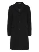 Wool-Blend Herringb Coat Ullfrakk Frakk Black Lauren Ralph Lauren