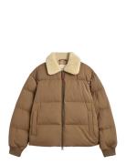 Padded Flannel Puffer Jacket Fôret Jakke Beige GANT