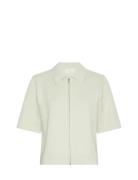Mschtrinity 2/4 Zip Cardigan Tops T-shirts & Tops Polos Green MSCH Cop...