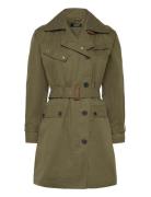 Belted Cotton Twill Trench Coat Trench Coat Kåpe Brown Lauren Ralph La...