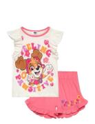 T Shirt + Short Sets Sets With Short-sleeved T-shirt Pink Paw Patrol