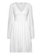 Lova Short Dress Knelang Kjole White Bubbleroom