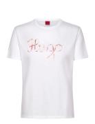 Damacia_5 T-shirts & Tops Short-sleeved White HUGO