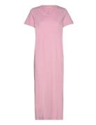 Rebekka Dress Gots Maxikjole Festkjole Pink Basic Apparel