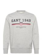 Graphic C-Neck Sweat Tops Sweat-shirts & Hoodies Sweat-shirts Grey GAN...