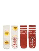 Sun 2-Pack Anti-Slip Socks Socks & Tights Socks Multi/patterned Mini R...