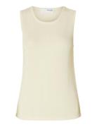 Slfmoon Sus Sl Knit Top B Tops T-shirts & Tops Sleeveless Cream Select...