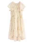Dress Chiffon Hi Low Aop Dresses & Skirts Dresses Partydresses Cream L...