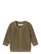 Nbnemlen Ls Knit Card Lil Noos Tops Knitwear Cardigans Khaki Green Lil...