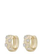Jen St Wide Ring Ear G/Clear - Accessories Jewellery Earrings Hoops Go...