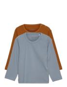 Blouse Ls Tops T-shirts Long-sleeved T-shirts Blue Minymo